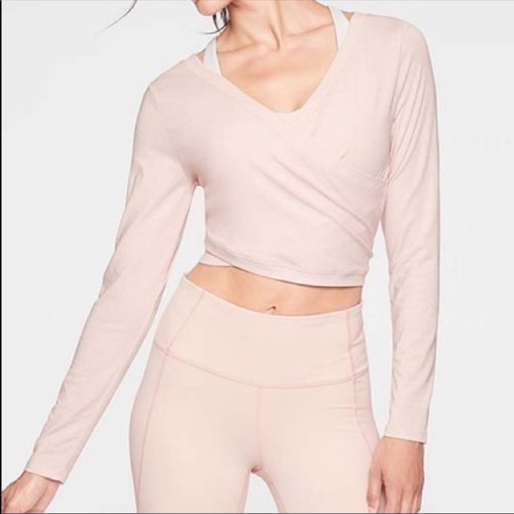 NWOT Athleta Encore Wrap Top in Ballerina Gown